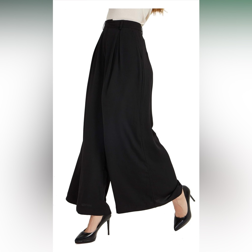 Tronjori Black Wide Leg Palazzo Pants – Size 1X